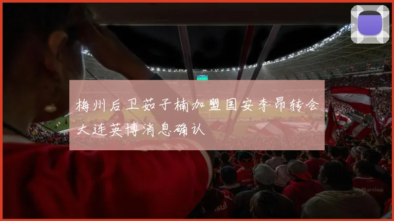梅州后卫茹子楠加盟国安李昂转会大连英博消息确认